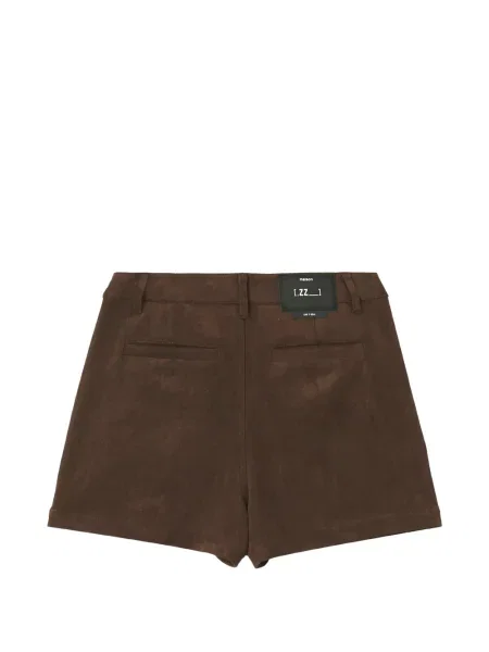 Pantaloni scurți Izzue din piele de căprioară maro
