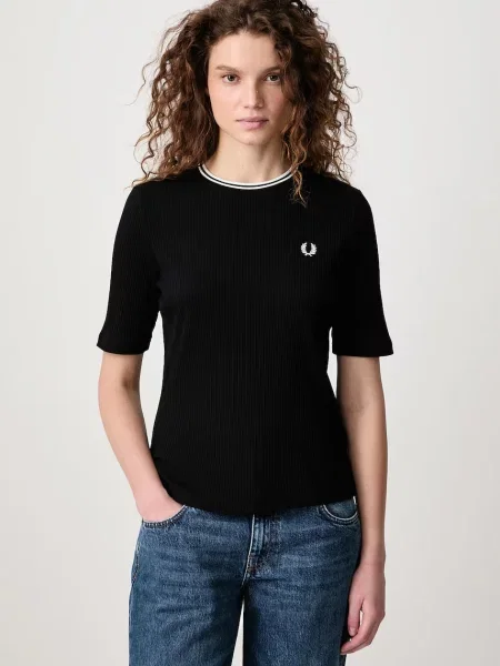 Fred Perry tricou cu pentru femei negru