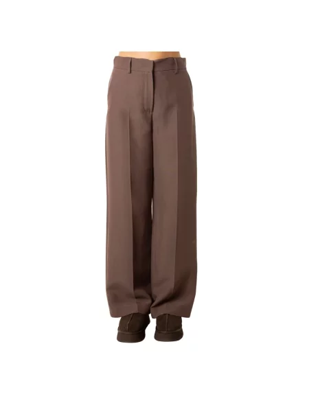 Spodnie Weekend Max Mara brązowe