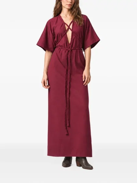 Rochie maxi Inmaculada țesută roșu
