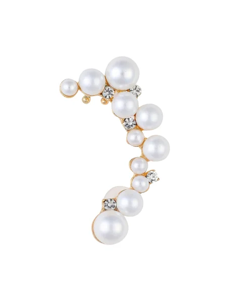 SOHI Uhani zlata / srebrna / biserno bela