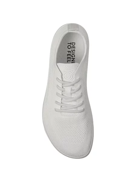 Sneakerși Grounds cu șireturi tricotate alb