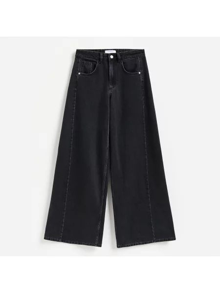 Reserved LADIES` JEANS TROUSERS černý