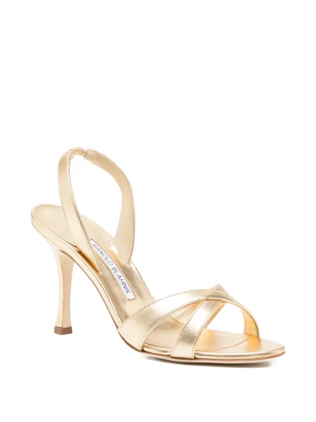 Sandale Manolo Blahnik auriu
