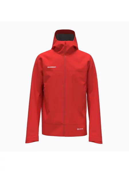 Mammut Hardshellová Bunda Crater Light Hs Hooded červená