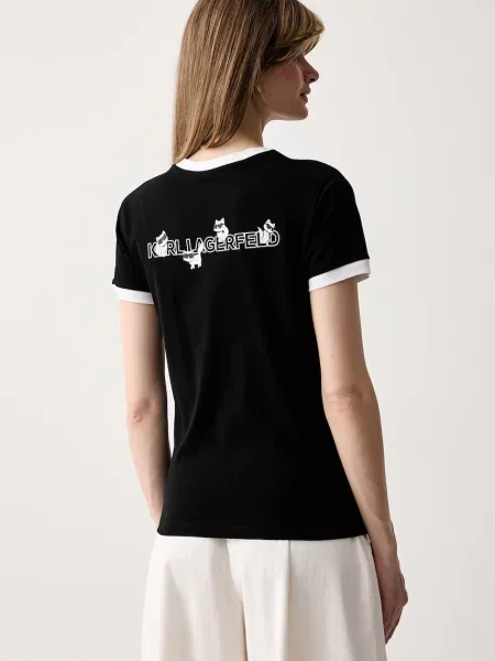 Karl Lagerfeld тениска дамска от IKON черно