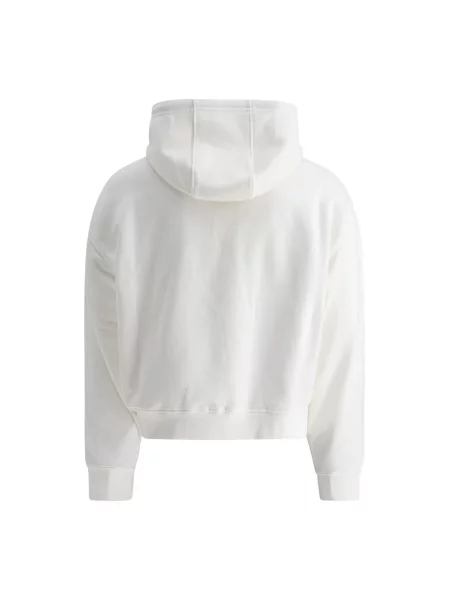 Bluza z kapturem Marni z kapturem w miejskim stylu z logo biała