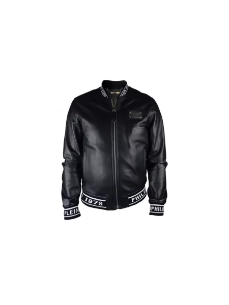 Kurtka skórzana Philipp Plein czarna