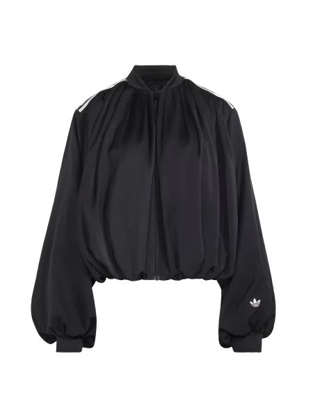 ADIDAS ORIGINALS Φθινοπωρινό και ανοιξιάτικο μπουφάν μαύρο λευκό