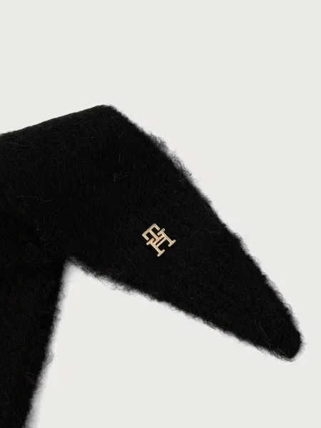 Căciulă Tommy Hilfiger de lână cu glugă negru