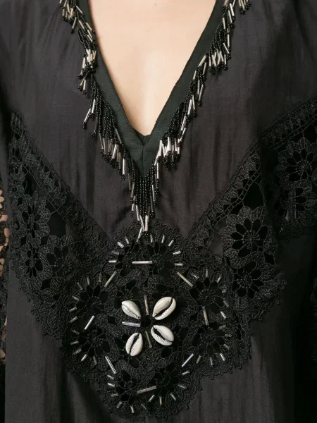 Rochie maxi Giacobino cu mâneci lungi lungă de costum negru