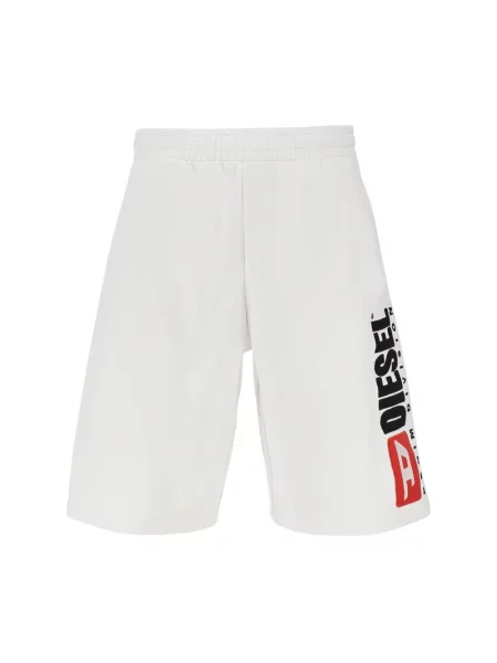 Spodenki sportowe Diesel na siłownię białe
