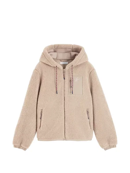 Geacă Tommy Hilfiger din fleece cu glugă