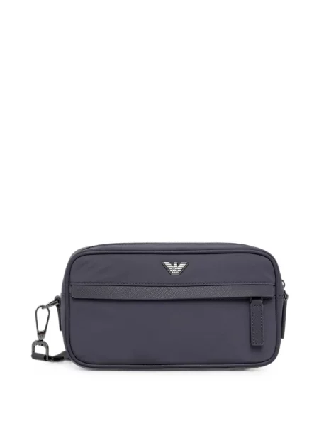Geantă Emporio Armani cu autograf gri