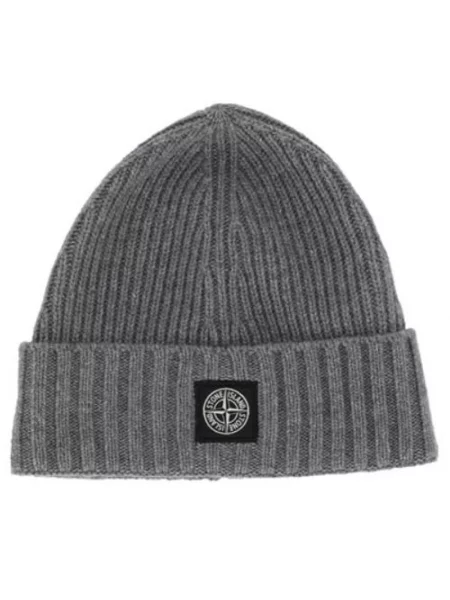 Czapka Stone Island z kamieniami szara
