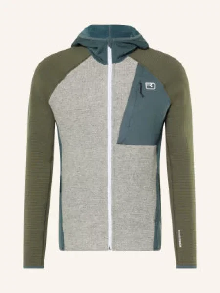 Ortovox Fleecová Mikina Gp Classic Knit / khaki / tmavě modrá šedá