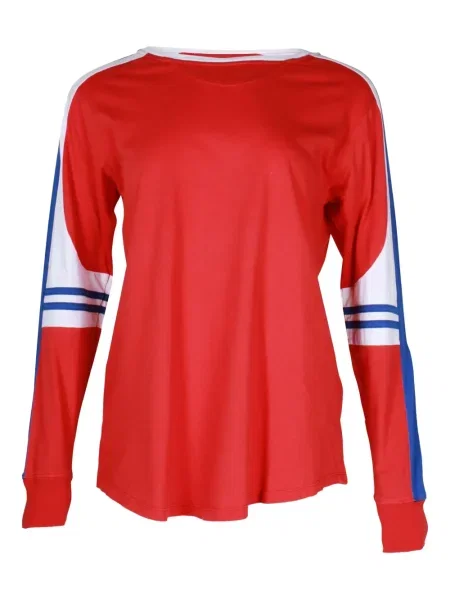 Tricou Sandro cu dungi lung roșu