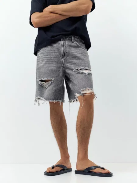 Pull&Bear Džínsy denim sivý