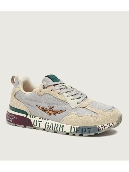 Aeronautica Militare Sneakers | piele întoarsă gri