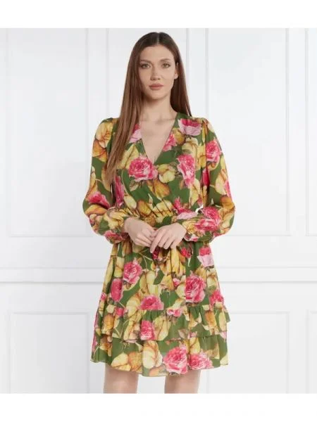 GUESS Rochie cu cordon cu adaos de mătase