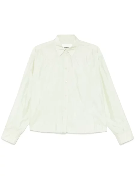 Cămașă Jil Sander din satin verde