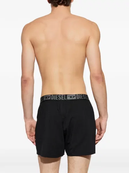 Pantaloni scurți Diesel cu autograf negru