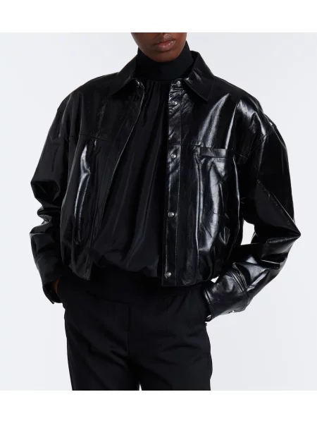 Decupat geanta de piele Sportmax negru