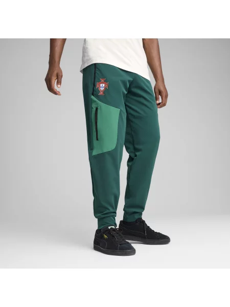 Tkane spodnie dresowe Portugalia PUMATECH zielone