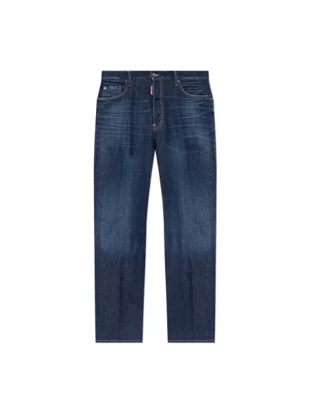 Szerokie jeansy Dsquared2 niebieskie