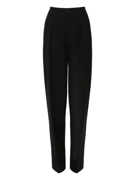 Pantaloni Victoria Beckham de lână negru