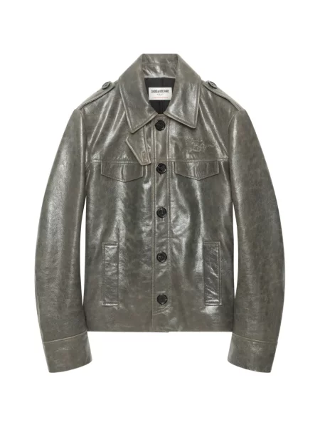 Geanta de piele Zadig&voltaire gri