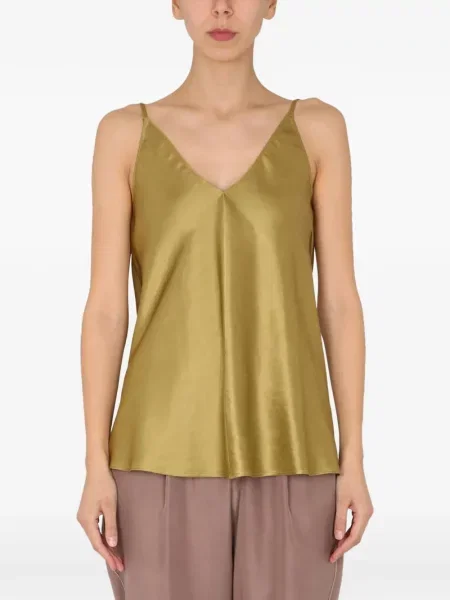 Top Alysi de in cu decolteu în V verde