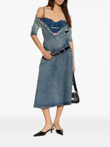 Rochie midi Diesel tricotate albastru