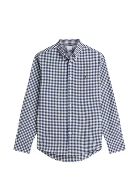 Cămașă Tommy Hilfiger în carouri albastru