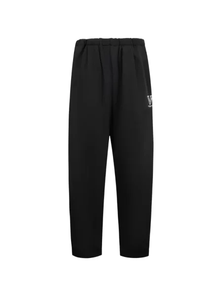Pantaloni Maison Mihara Yasuhiro alergare cu autograf negru
