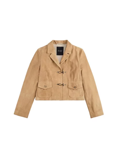 Kurtka Fay zamszowa beżowa