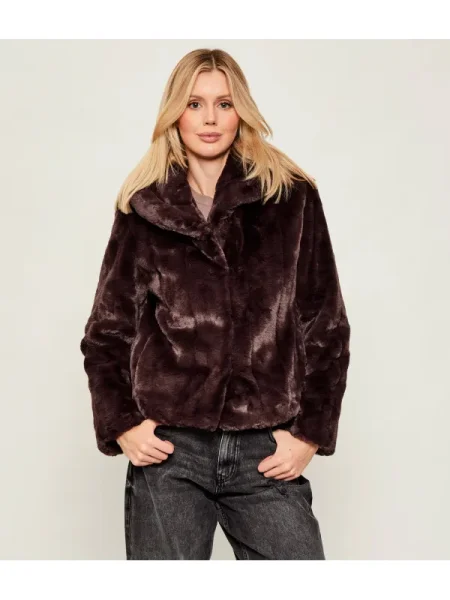 Blană palton de blană Guess maro