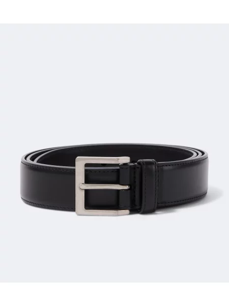 Cu centură curea Saint Laurent din piele negru
