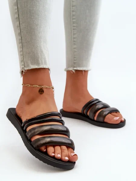 Papuci de casă Ipanema fără toc negru