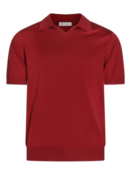 Krátká s límcem košile Brunello Cucinelli červená