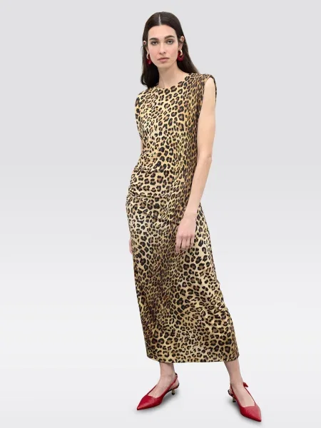 Lola Casademunt Rochie maro / maro deschis / negru bej