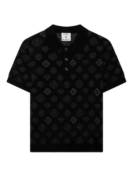 Polo Casablanca din jacard negru