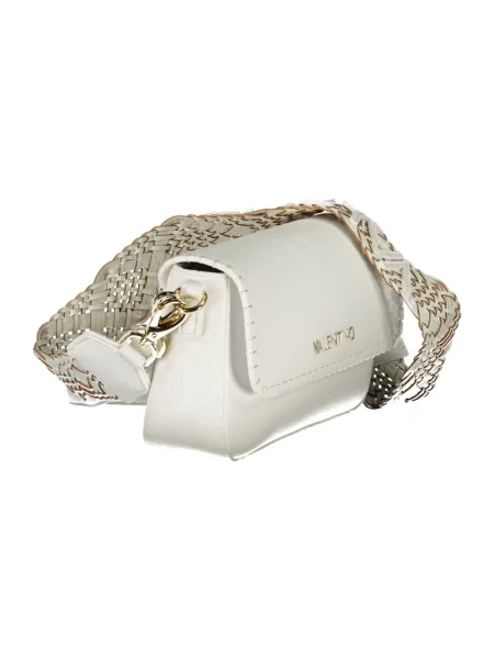 Lniana torebka crossbody Valentino By Mario Valentino biała