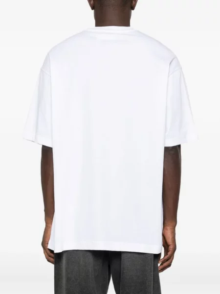 Tricou Versace Jeans Couture cu autograf alb