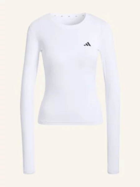 Dlouhé tričko s dlouhým rukávem Adidas Performance bílé