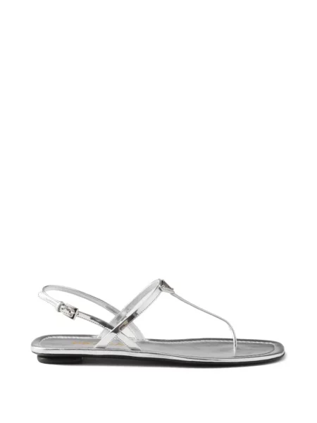 Chiloți tanga Prada cu cataramă argintiu