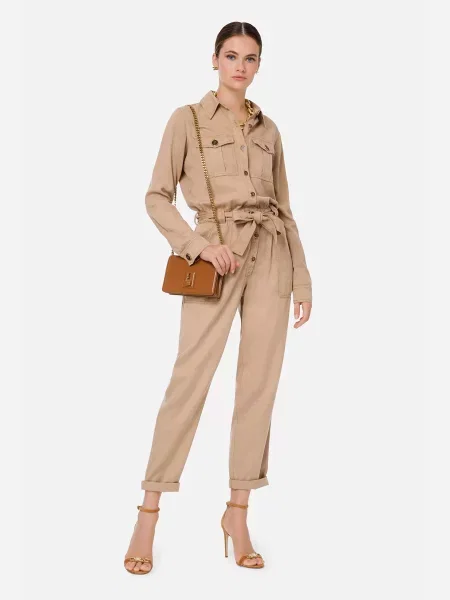 Комбінезон Elisabetta Franchi бежевий