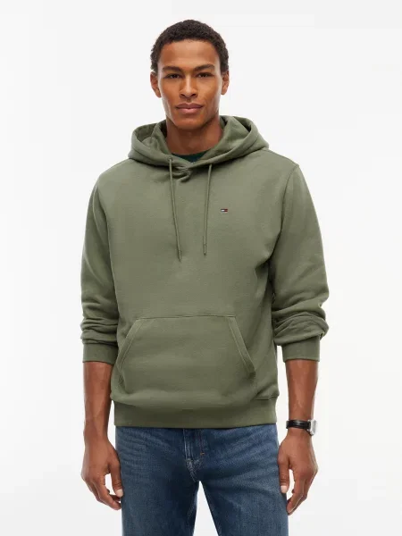 Tommy Jeans Mikina kaki zelená