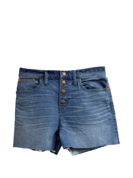 Pantaloni scurți Madewell cu talie înaltă albastru