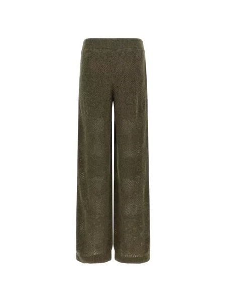 Pantaloni Brunello Cucinelli tricotate verde